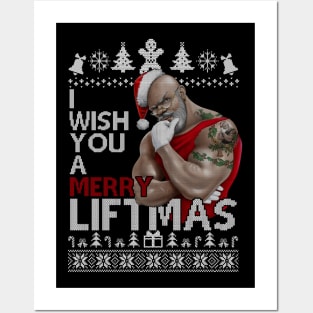 I WISH YOU A MERRY LIFTMAS - GYM CHRISTMAS JUMPER - CLOTHING OF LEGENDS Posters and Art